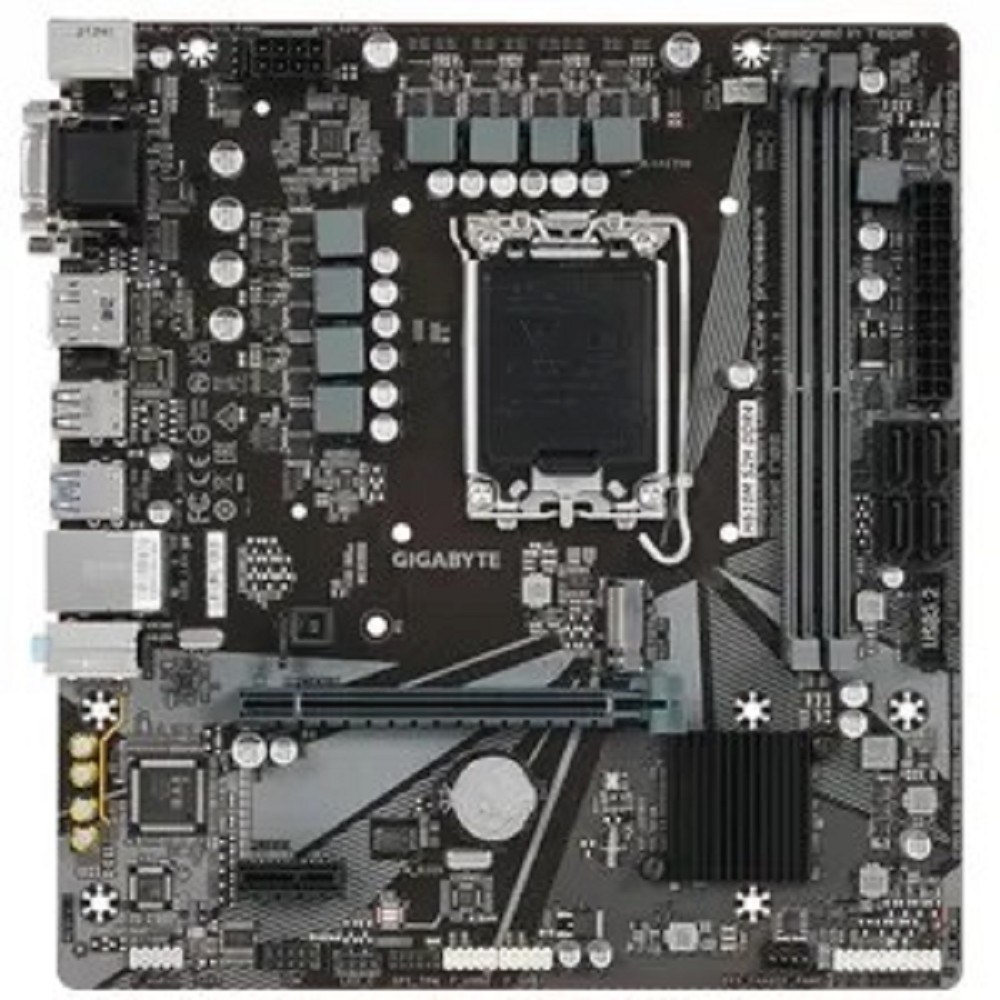 Фото Материнская плата Gigabyte H610M S2H V3 DDR4, LGA 1700, Intel H610, 2xDDR4, 4xSATA, 1xM.2, 1xPCIe 4.0 x16, 1xPCIe x1, 1xHDMI, 1xDP, 1xVGA, 1x 1Gb LAN, 2xUSB-A 3.2 Gen 1, 4xUSB-A 2.0, 3x 3.5 мм, 7.1, mATX