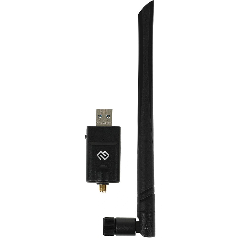 Фото Сетевой адаптер WiFi + Bluetooth Digma DWA-BT5-AC1300E AC1300 USB 3.0 (ант.внеш.съем) 1ант. (упак.:1шт)