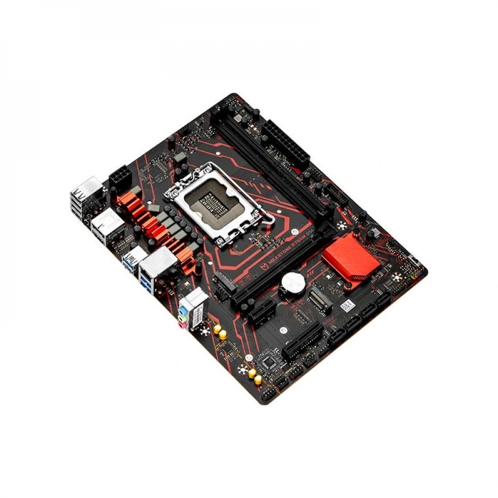 Фото Материнская плата MAXSUN MS-Milestone B760M D5L V2, LGA1700, Intel B760, 2xDDR5, 4xSATA, 2xM.2, 1xPCIe 4.0 x16, 1xPCIe 3.0 x4, 1xPCIe 3.0 x1, 1xHDMI, 1xDP, 1x2.5Gb LAN, 4xUSB-A 5Gbps, 4xUSB-A 2.0, 3x3.5 мм, 5.1, mATX