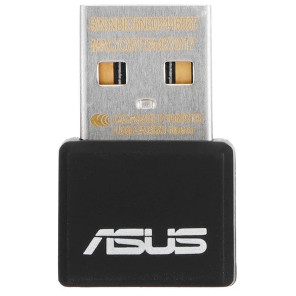 Фото Адаптер Wi-Fi ASUS USB-AX55 NANO 90IG06X0-MO0B00 WI-FI 802.11ax/ac/a/g/n, 400 + 867 Mbps USB 3.0 Adapter + 2 антенны