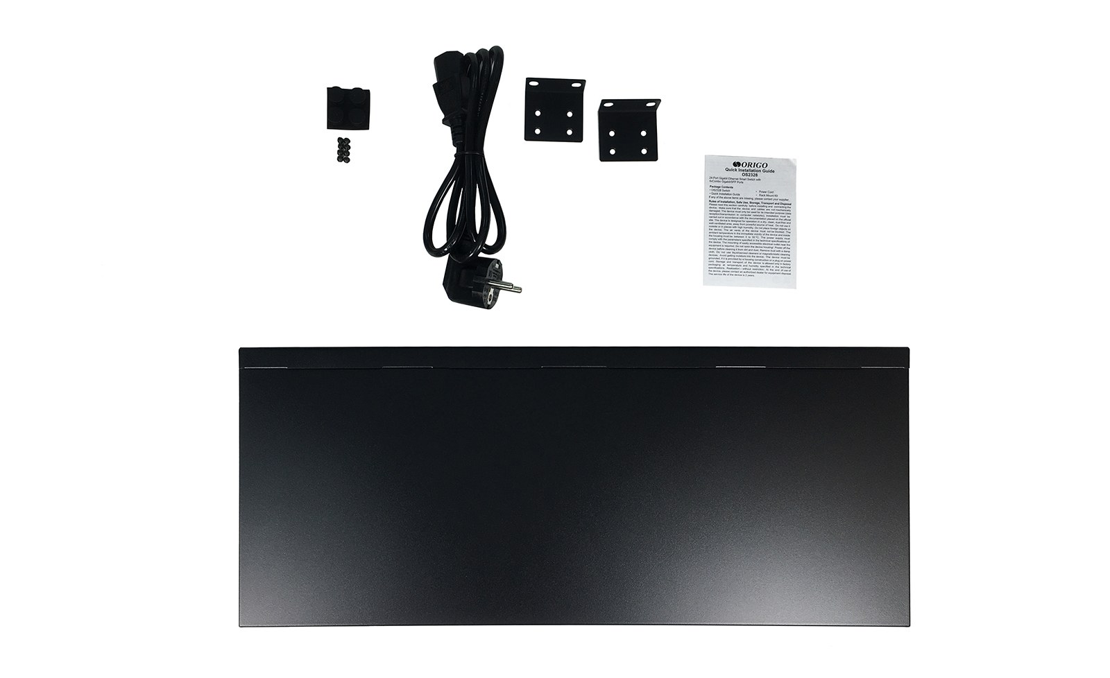 Фото Коммутатор настраиваемый L2 ORIGO OS2328/A1A 24x1000Base-T, 4xCombo 1000Base-T/SFP, комплект для установки в 19" стойку