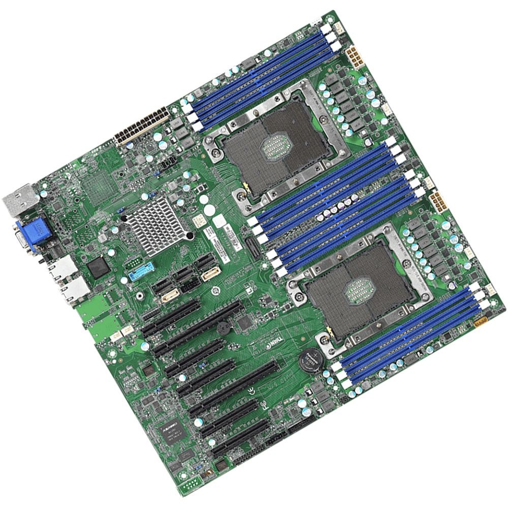 Фото Материнская плата Supermicro MBD-X11DPI-N-B, LGA 3647, Intel C621, 16xDDR4, 14xSATA, 1xM.2, 6xPCI-E 3.0 (x16, x8), 2x 1Gb LAN, 1xVGA, 4xUSB-A 2.0, 3xUSB-A 3.2 Gen 1, 2xCOM, E-ATX, Bulk