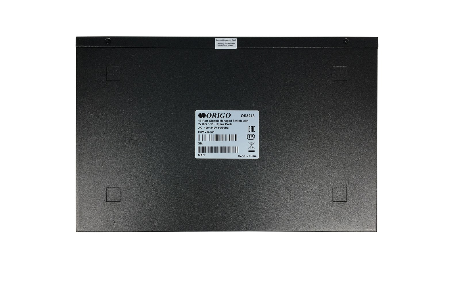 Фото Коммутатор управляемый ORIGO OS3218/A1A, L3, 16x1000Base-T, 2x10Gbase-X SFP+, консольный порт RJ-45, комплект для установки в 19" стойку