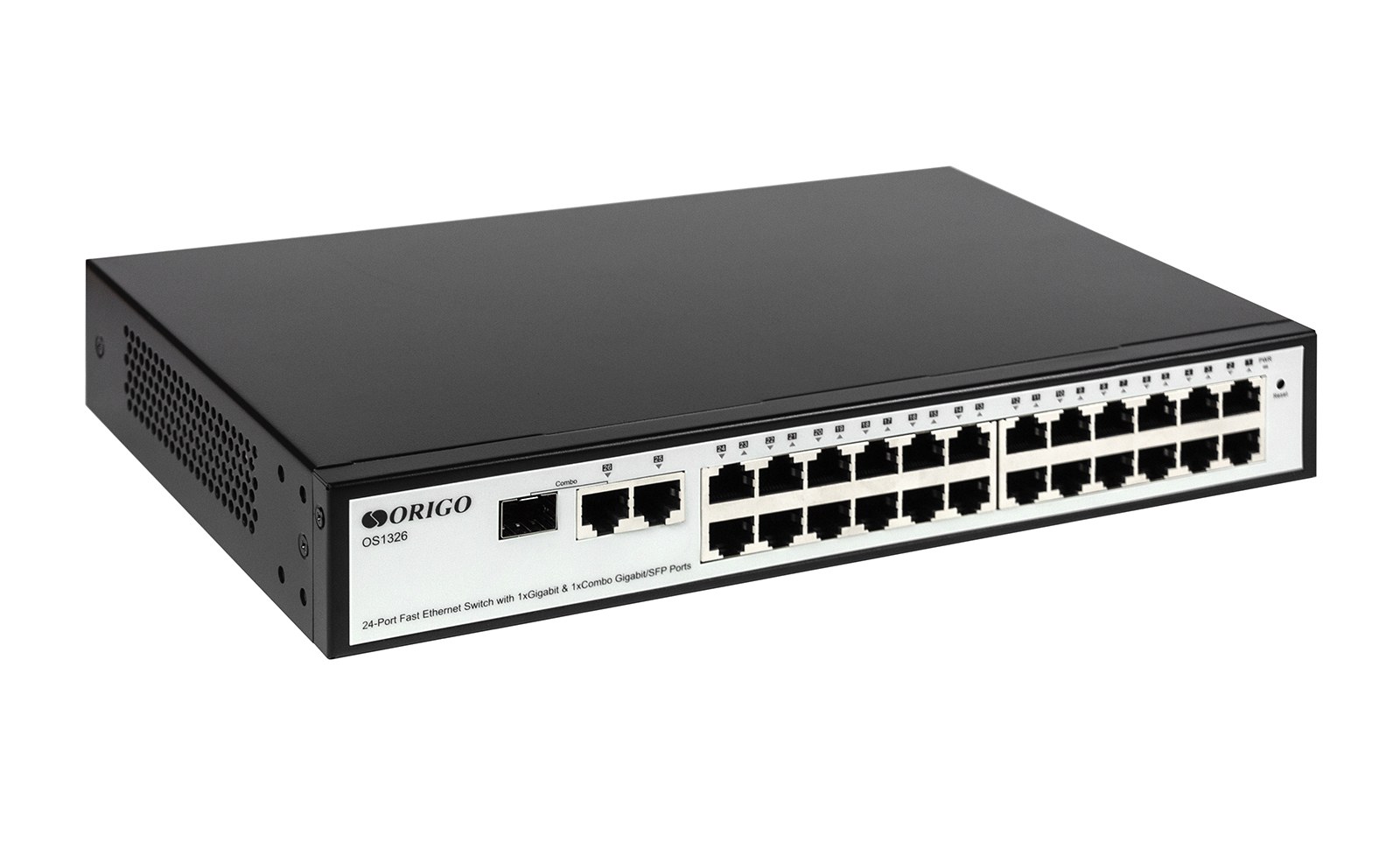 Фото Коммутатор настраиваемый L2-ORIGO OS1326/A1A 24x100Base-TX, 1x1000Base-T, 1xCombo 1000Base-T/SFP