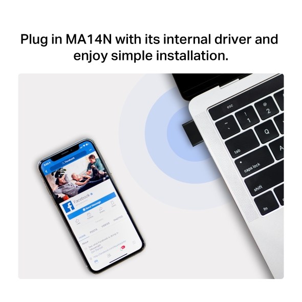 Фото USB Wi-Fi адаптер Mercusys MA14N N150