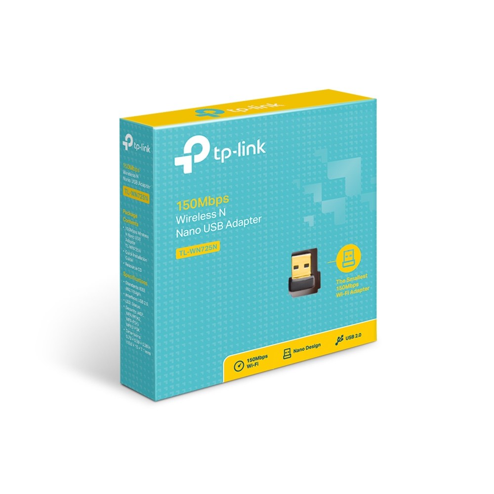 Фото Сетевой адаптер TP-Link SOHO TL-WN725N Беспроводной USB Нано адаптер 150 Мбит/с стандарта N c кнопкой QSS(Realtec)