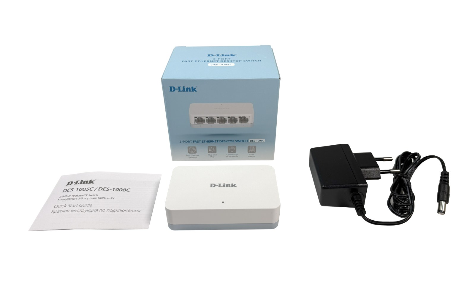 Фото Коммутатор D-Link DES-1005C DES-1005C/C2A 5x100 Мбит/с неуправляемый