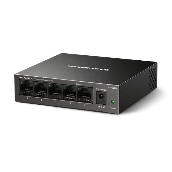 Фото Коммутатор настольный Mercusys MS105GS с 5 гигабитными портам