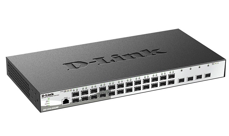 Фото Управляемый L2 коммутатор, 24x1000Base-X SFP, 4x10GBase-X SFP+, CLI, консольный порт RJ-45, RPS, поддержка Dying Gasp