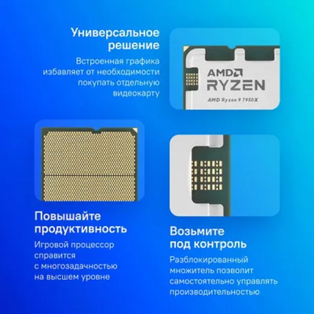 Процессор AMD Ryzen 9 7950X, для настольного ПК