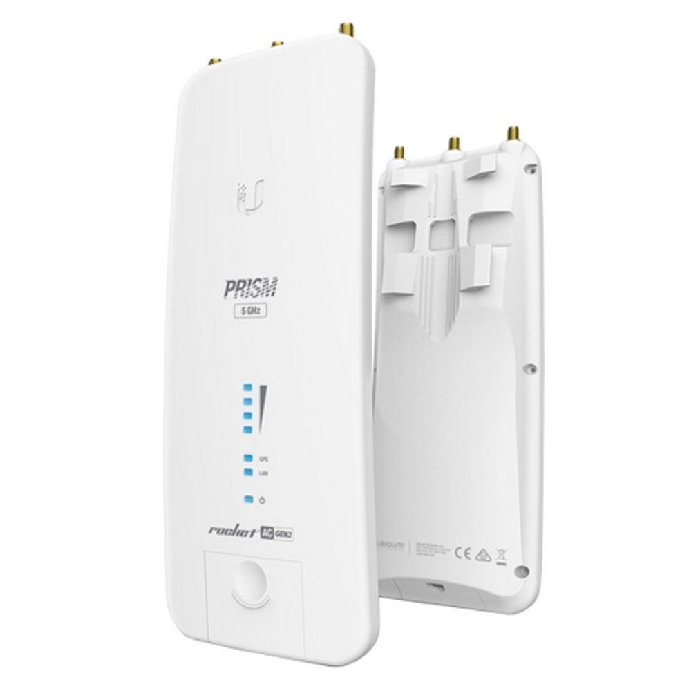 Фото Точка доступа Ubiquiti RP-5AC-Gen2 Rocket 5AC PRISM Gen 2 Радиоустройство 5 ГГц, PtMP/PtP, airMAX ac, 2x RP-SMA, фильтры airPrism, GPS Sync