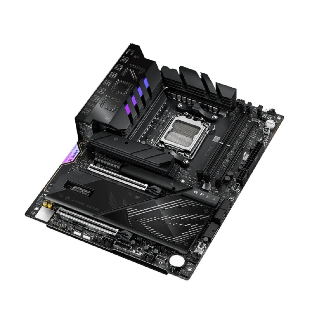 Фото Материнская плата ASUS ROG CROSSHAIR X870E APEX, AM5, AMD X870E, 2xDDR5, 4xSATA, 5xM.2, 1xPCIe 5.0 x16, 1xPCIe 5.0 x8, 1xPCIe 3.0 x4, 1xPCIe 3.0 x1, 1xTOSLINK, 1x5Gb LAN, Wi-Fi 7, Bluetooth 5.4, 2xUSB-C 40Gbps, 1xUSB-C 10Gbps, 5xUSB-A 10Gbps, 2xUSB-A 5Gbp