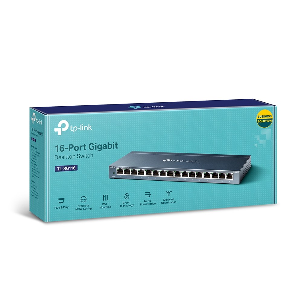Фото Коммутатор TP-Link TL-SG116 16-портовый гигабитный настольный коммутатор