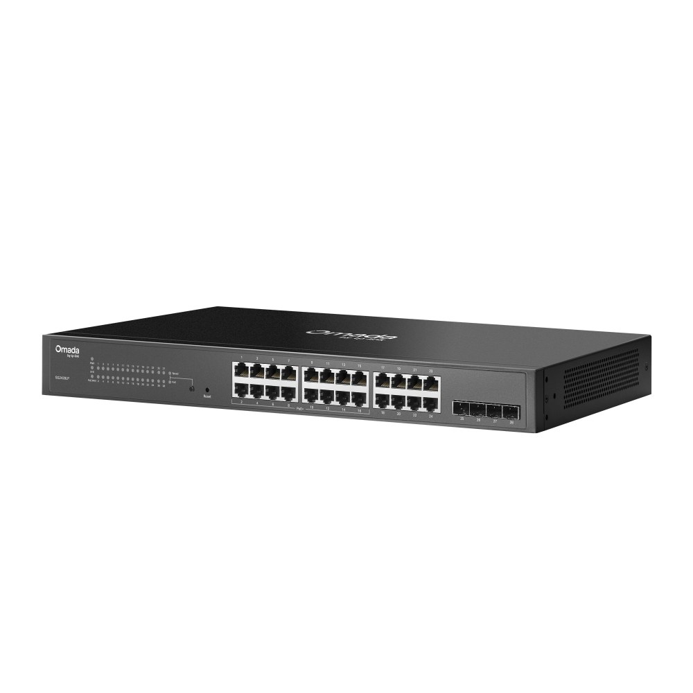 Фото Управляемый 28‑портовый гигабитный коммутатор L2 TP-Link SG2428LP с 24 портами, 16 портов PoE+, 4 гигабитных SFP-слота