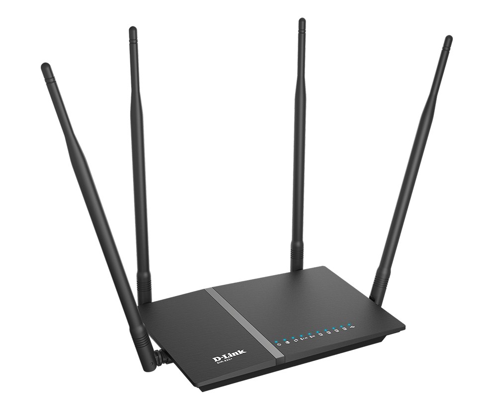 Фото Роутер беспроводной D-Link DIR-825/RU/R7 (DIR-825/RU/R7A) AC1200 10/100/1000BASE-T черный