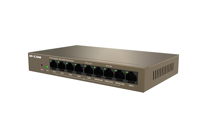 Фото Маршрутизатор IP-COM M20-8G-PoE, 9×1 Гбит/с WAN/LAN (8×PoE), управляемый