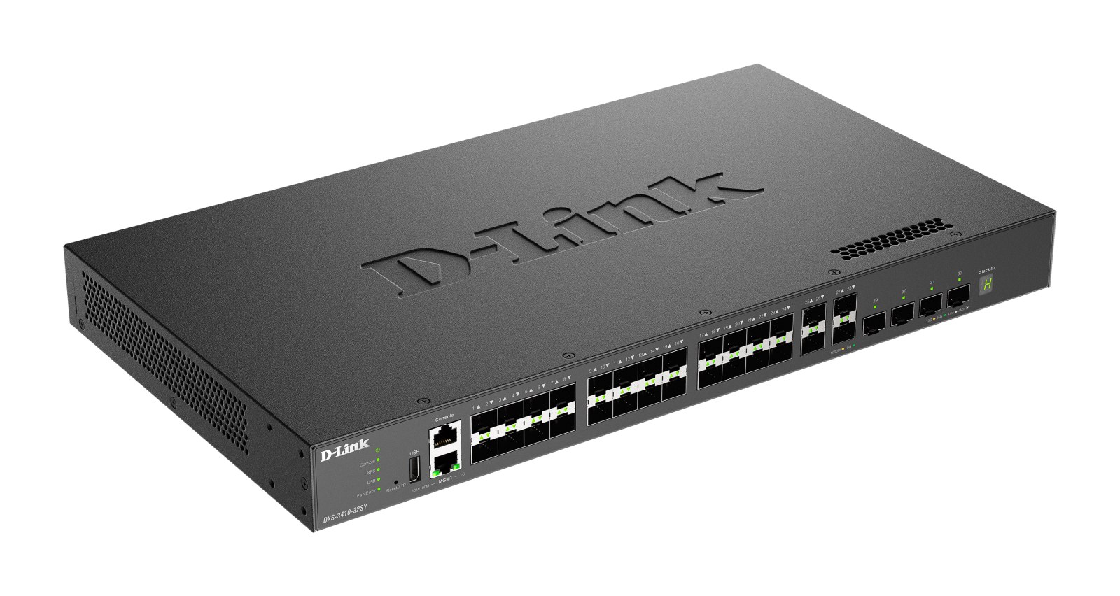 Фото Коммутатор D-Link DXS-3410-32SY/A1A, 28×10 Гбит/с SFP+ + 4×25 Гбит/с SFP28, управляемый