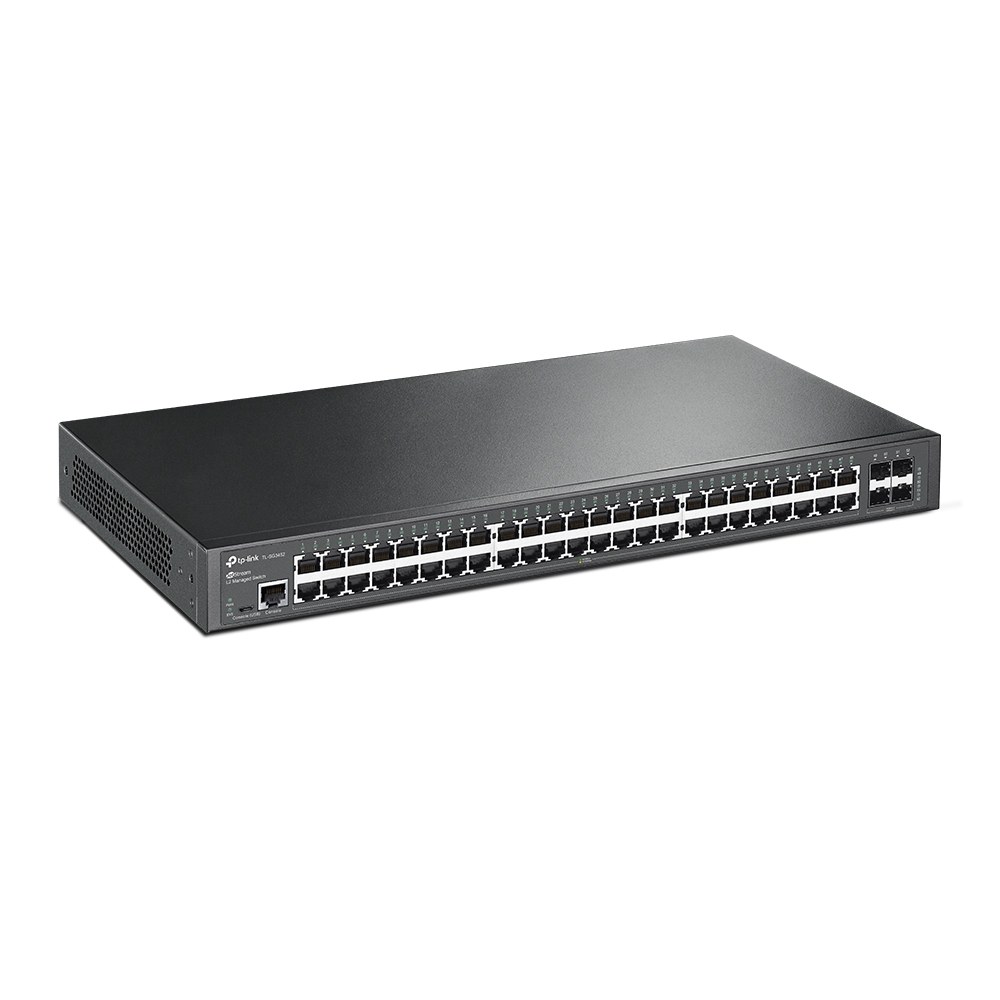 Фото Коммутатор Jetstream 48-port gigabit L2+ managed switch with 4-gigabit uplink ports, 48 10/100/1000Mbps RJ-45 port, 4 1000Mbps SFP slots