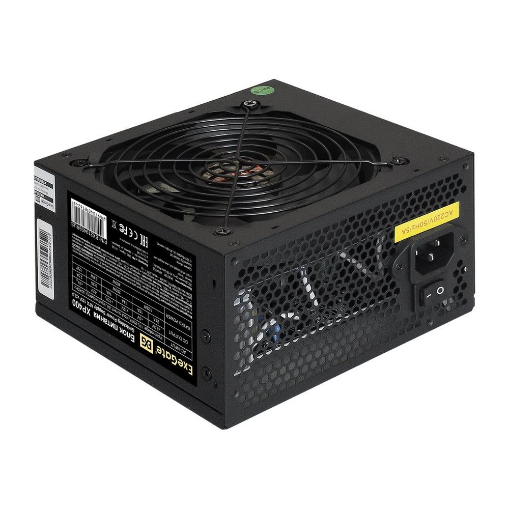 Фото Компьютерный корпус Miditower ExeGate XP-332UC-XP400 (ATX, XP400 с вент. 12см, 2хUSB 3.0/1хTypeC, аудио, черный)