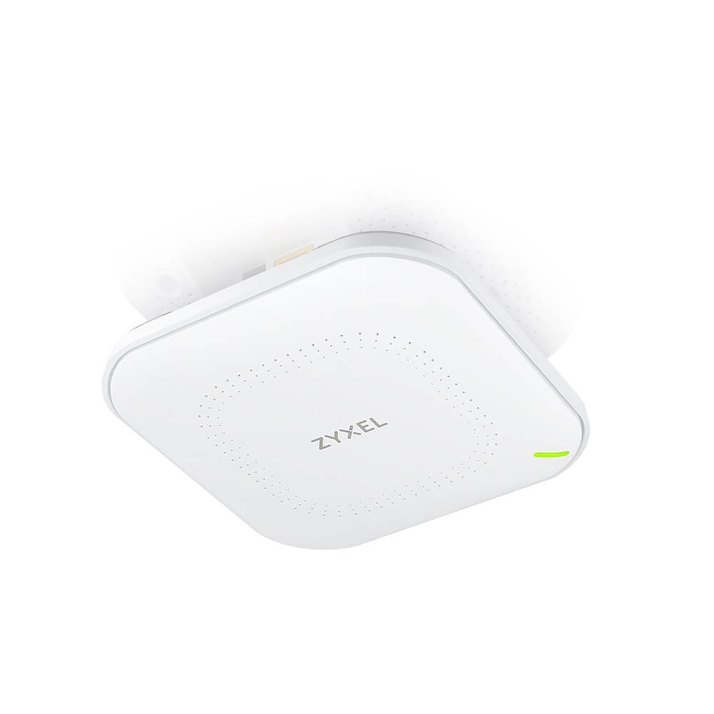Фото Гибридная точка доступа Zyxel NebulaFlex NWA50AX, WiFi 6, 802.11a/b/g/n/ac/ax (2,4 и 5 ГГц), MU-MIMO, антенны 2x2, до 575+1200 Мбит/с, 1xLAN GE, PoE, без поддержки Captive portal и WPA-Enterprise, защ