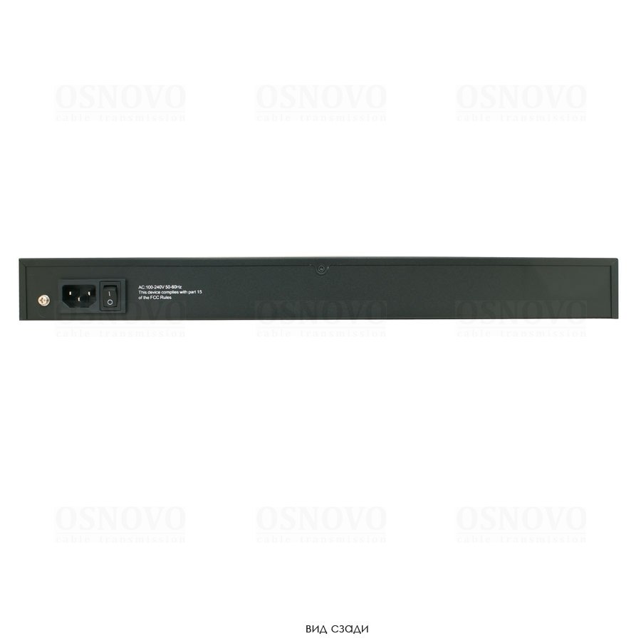Фото Коммутатор OSNOVO SW-8244/L(400W), 24×1 Гбит/с PoE + 4×1 Гбит/с Комбо (RJ45/SFP), управляемый