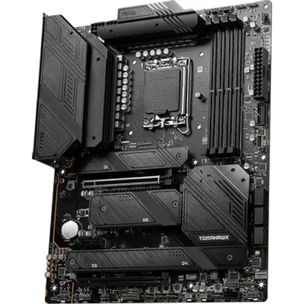 Фото Материнская плата MSI MAG Z790 TOMAHAWK WIFI, LGA 1700, Intel Z790, 4xDDR5, 7xSATA, 4xM.2, 1xPCIe 4.0 x4, 1xPCIe 5.0 x16, 1xHDMI, 1xDP, 1x2.5Gb LAN, 4xUSB-A 3.2 Gen 1, 4xUSB-A 3.2 Gen 2, 1xUSB-C 3.2 Gen 2, 1xUSB-C 3.2 Gen 2x2, 5x3.5 мм, 7.1, Standard-ATX