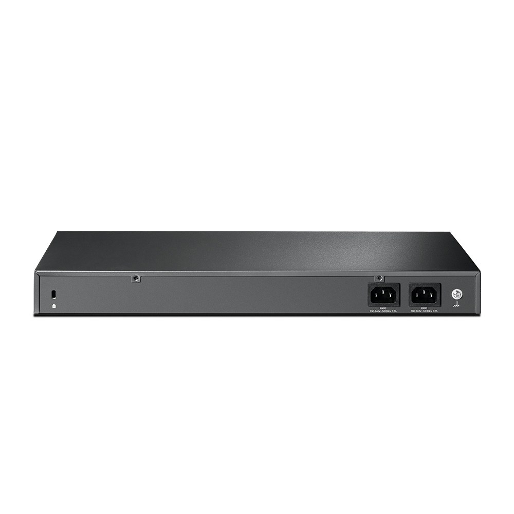 Фото Коммутатор TP-Link JetStream 24-портовый управляемый SFP уровня 2+, 20 гигабитных SFP-портов и 4 гигабитных комбинированных порта SFP/RJ45