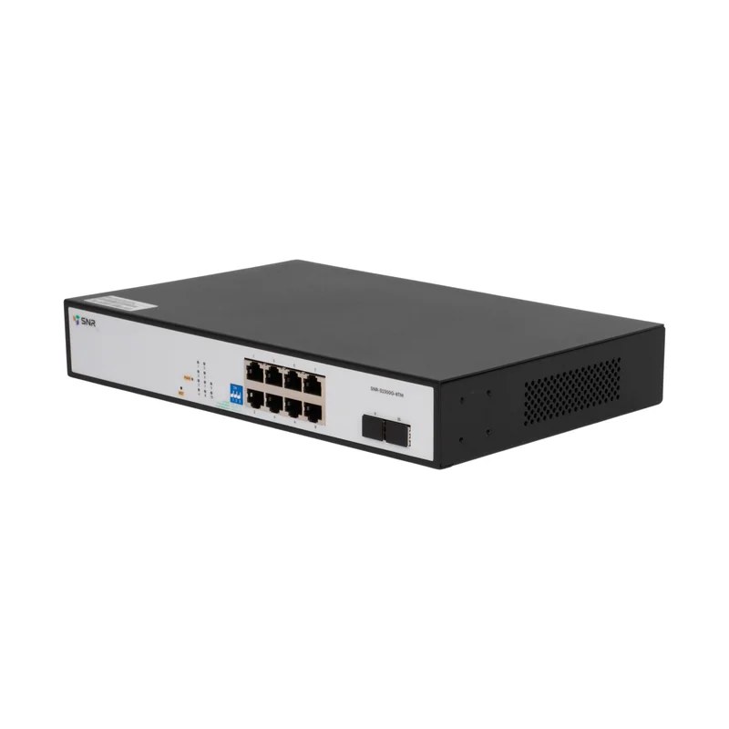 Фото Коммутатор SNR SNR-S2300G-8TM, 8×1 Гбит/с + 2×2.5 Гбит/с SFP, настраиваемый