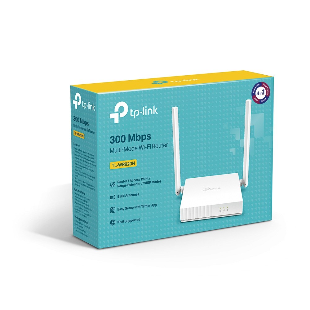 Фото Роутер беспроводной TP-Link TL-WR820N N300 10/100BASE-TX белый