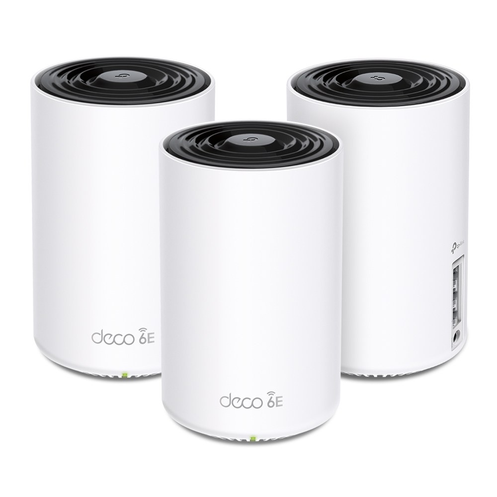 Фото Бесшовный Mesh роутер TP-Link Deco XE75 AXE5400 10/100/1000BASE-TX белый (упак.:3шт)