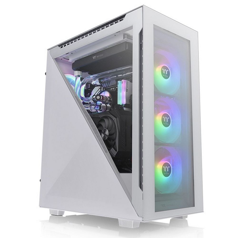 Фото Компьютерный корпус Thermaltake Divider 500 TG Snow ARGb CA-1T4-00M6WN-01 White/Win/SPCC/Tempered Glass*4/120мм ARGb Fan*3/120мм Standard Fan*1 (527897)