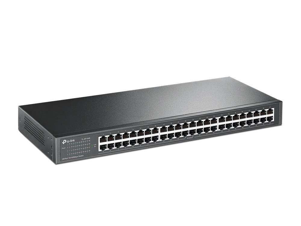 Фото Коммутатор TP-Link SMB TL-SF1048 48-port 10/100M Switch, 48 10/100M RJ45 ports, 1U 19-inch rack-mountable steel case