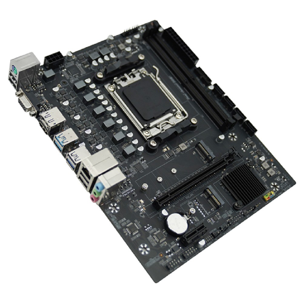 Фото Материнская плата AFOX B650D5-MA-V2, AM5, AMD B650, 2xDDR5, 4xSATA, 1xM.2, 1xPCIe 4.0 x16, 1xPCIe x1, 1xHDMI, 1xDP, 1xVGA, 1x 1Gb LAN, 8xUSB-A (3x3.2 Gen 1, 5x2.0), 3x3.5 мм, 5.1, microATX