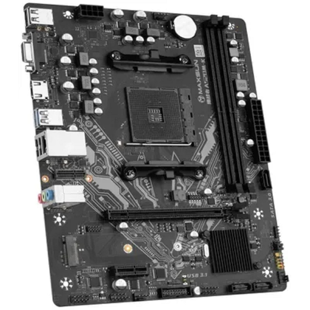 Фото Материнская плата Gigabyte A520M K V2 (V1.1), AM4, AMD A520, 2xDDR4, 4xSATA, 1xM.2, 1xPCIe 3.0 x16, 1xHDMI, 1xVGA, 1x 1Gb LAN, 2xUSB-A 2.0, 4xUSB 3.2 Gen 1, 3x3.5 мм, 7.1, mATX