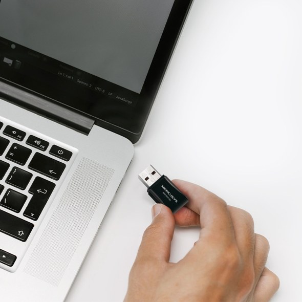 Фото Сетевой адаптер USB2.0 адаптер Mercusys MW300UM, 300 Мбит/с, компактный