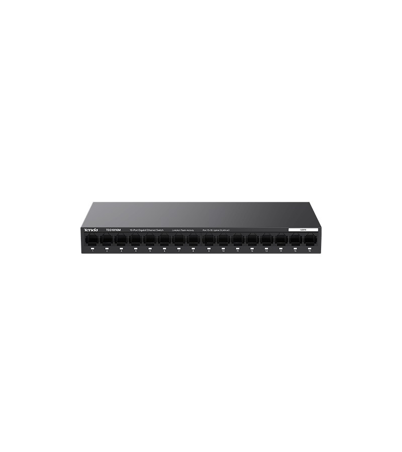 Фото Коммутатор Tenda TEG1016M неуправляемый 16-портовыйGigabit Ethernet