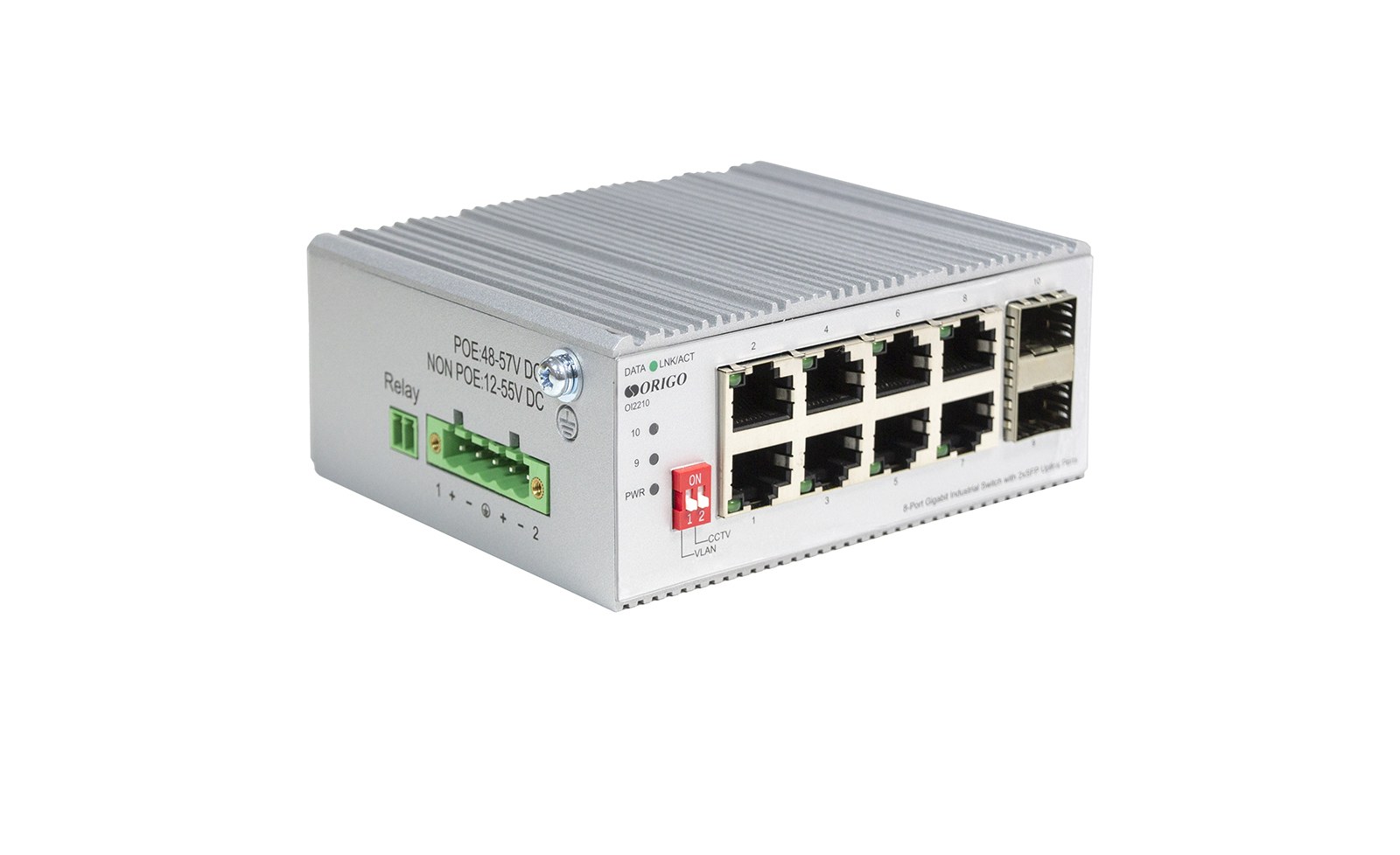 Фото Коммутатор ORIGO OI2210/A1A, 8×1 Гбит/с, 2×1 Гбит/с SFP, неуправляемый