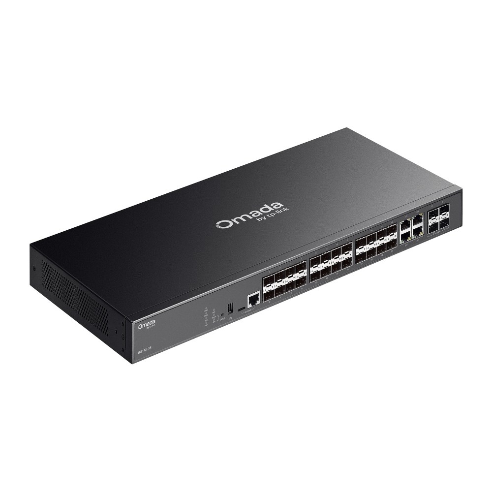 Фото Коммутатор TP-Link SG5428XF, Omada Campus 24-Port SFP Stackable Lite L3 Managed Switch with 4 10G Slots