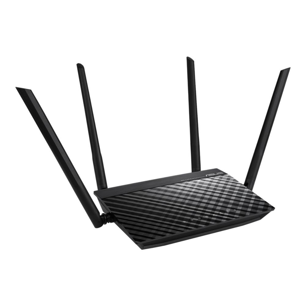 Фото Маршрутизатор беспроводной Asus RT-AC1200 10/100BASE-TX черный (Dual Band)