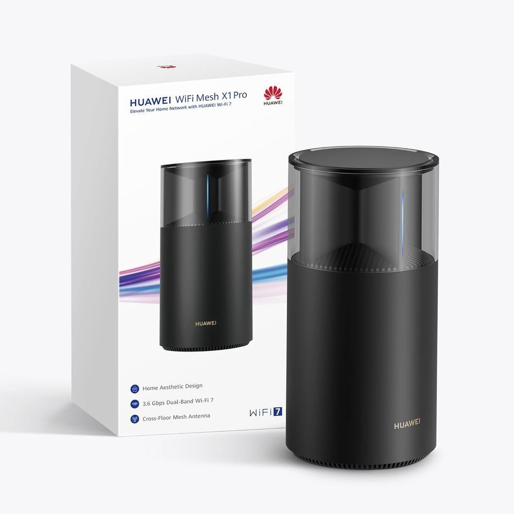 Фото Бесшовный Mesh роутер HUAWEI 53030DFX PANGU1-BE32A-20 WiFi Mesh X1 Pro Wi-Fi 7, BE3600 , WAN/LAN 2.5Gb/s