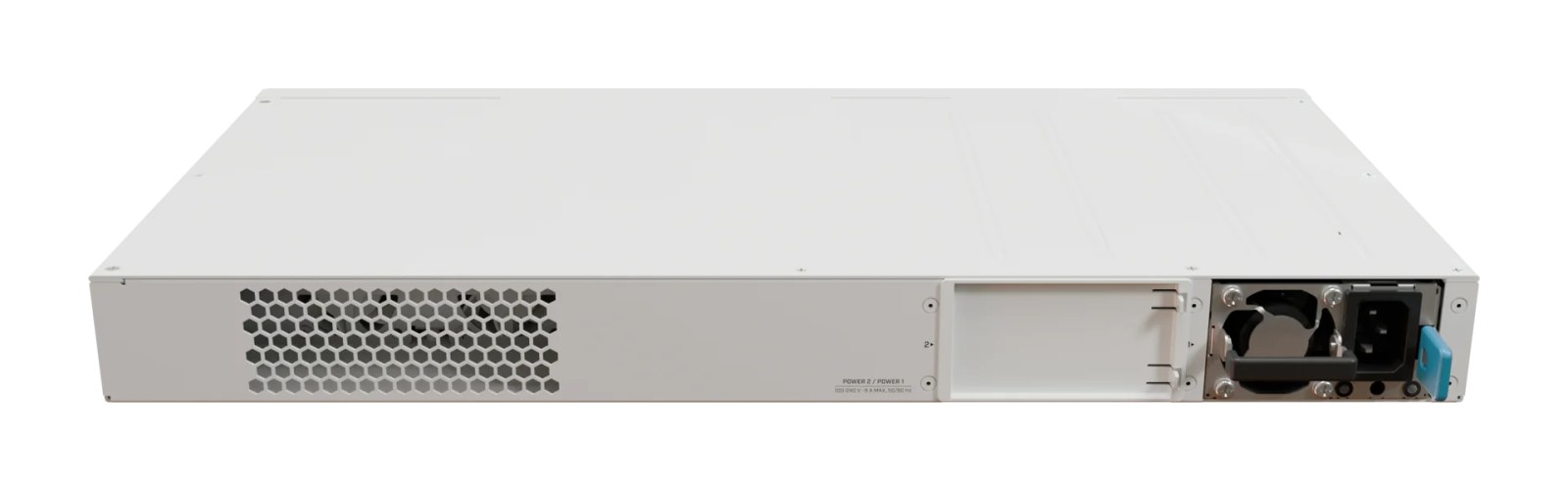 Фото Коммутатор MikroTik CRS320-8P-8B-4S+RM Cloud Router Switch with dual-core 800 MHz CPU, 256 MB RAM, 98DX226S switch chip, 17 x Gigabit Eth ports (8 x 802.3af/at, 8 x 802.3bt PoE-out), 4 x 10G SFP+ ports, RouterOS L5, 1U rackmount enclosure, 600W PSU