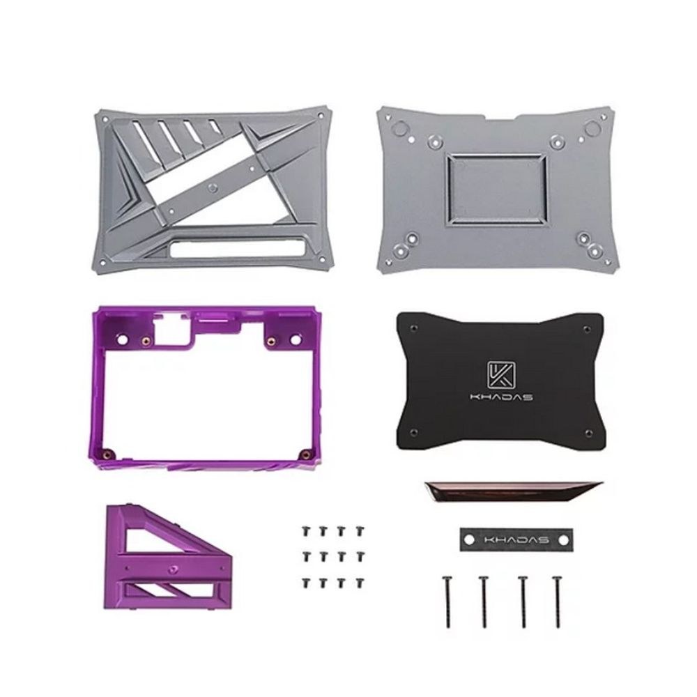 Фото Компьютерный корпус Khadas DIY Case Purple VIMs DIY Case, Purple Color, with heavy metal plate