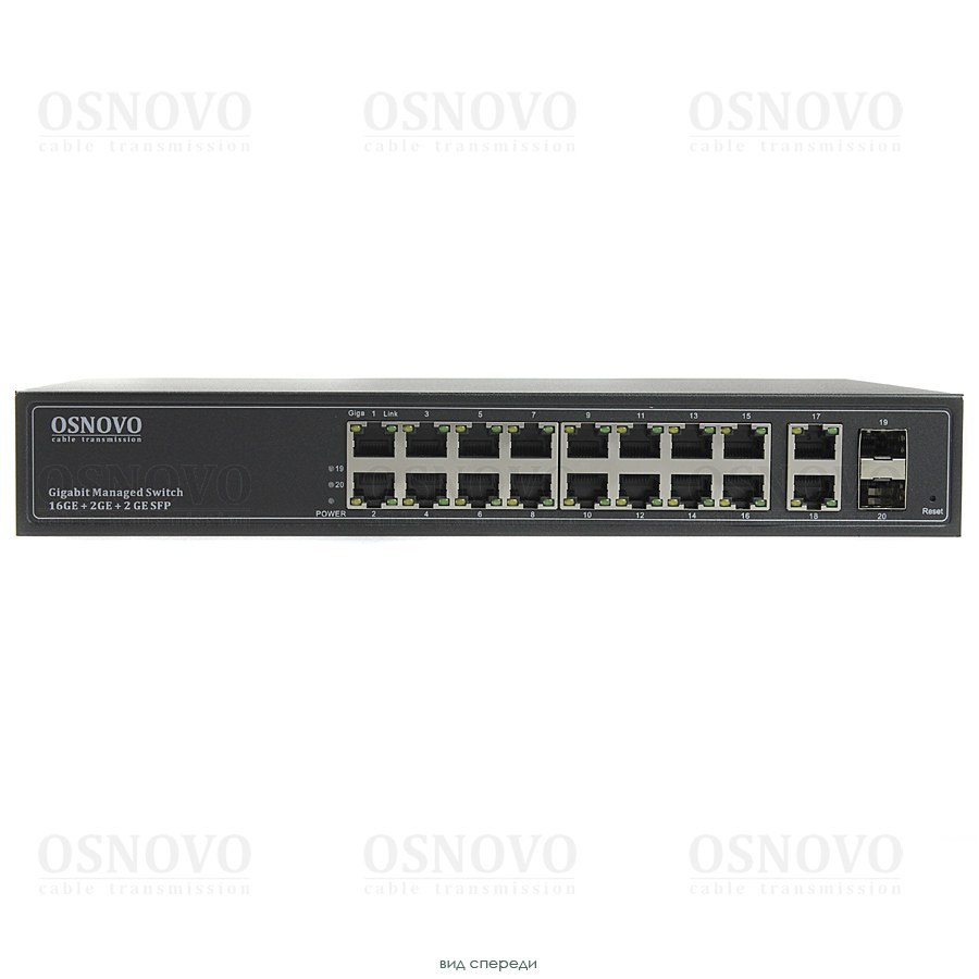 Фото Коммутатор Osnovo SW-71802/L неуправляемый
