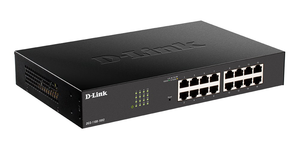 Фото Коммутатор настраиваемый L2 c 16 портами DGS-1100-16V2/A2A 10/100/1000Base-T