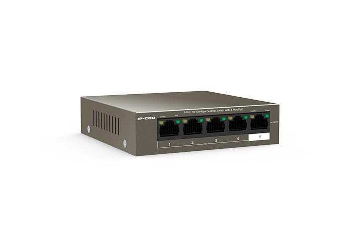 Фото Коммутатор неуправляемый PoE IP-COM F1105P-4-63W 5*10/100Etherne, 802.3af/at, до 63Вт