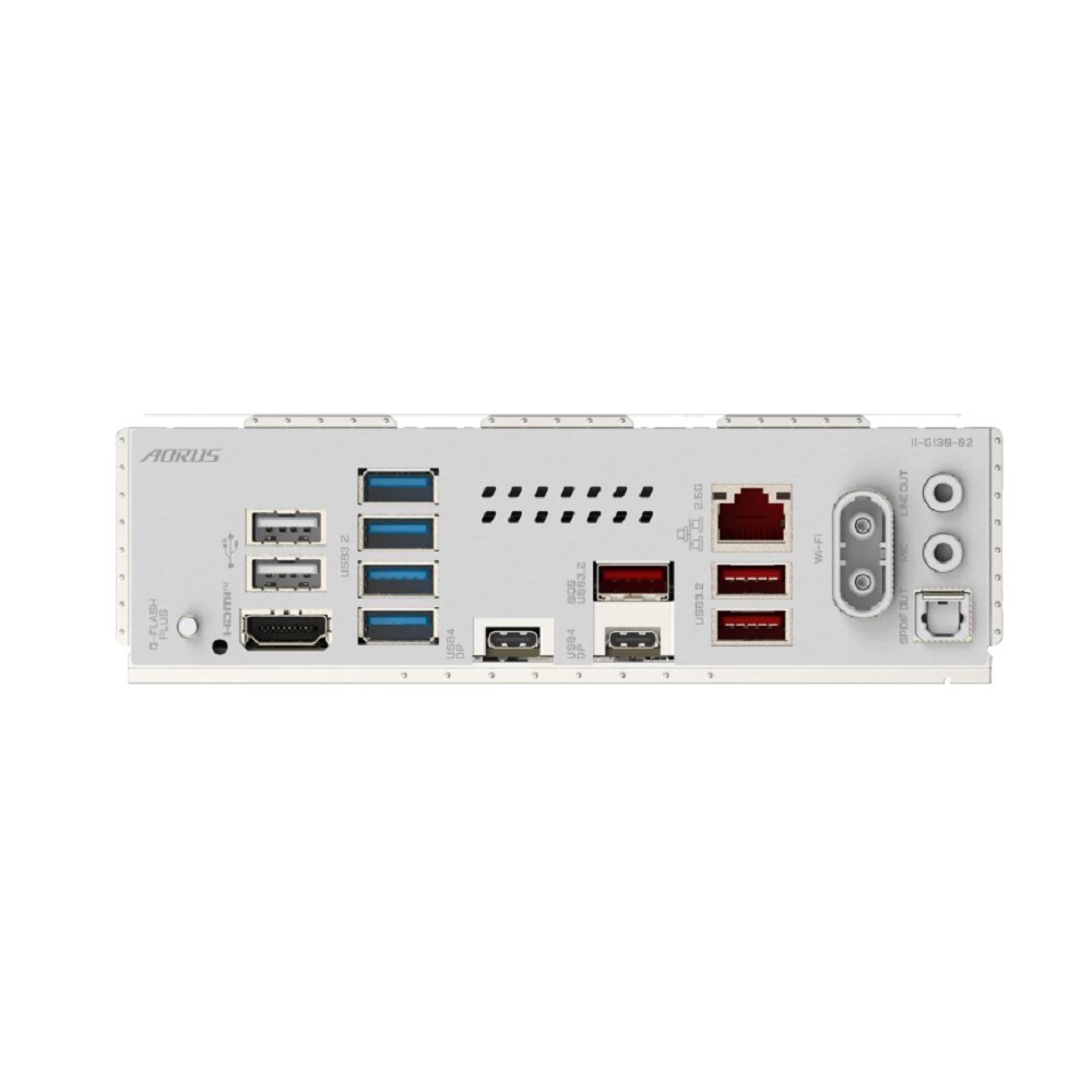 Фото Материнская плата Gigabyte X870E AORUS PRO ICE, AM5, AMD X870E, 4xDDR5, 4xSATA, 4xM.2, 1xPCI-E 5.0 x16, 1xPCI-E 4.0 x4, 1xPCI-E 3.0 x4, 1xHDMI, 2xUSB-C, 1x 2.5Gb LAN, 2xUSB-A 3.2 Gen 2, 3xUSB-A 3.2 Gen 1, 2xUSB-A 2.0, 2x3.5 мм, TOSLINK, 7.1, 2xUSB4, 4xUSB