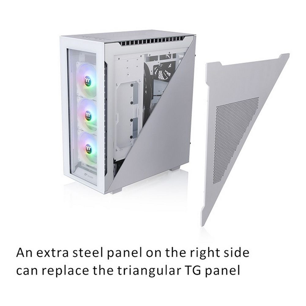 Фото Компьютерный корпус Thermaltake Divider 500 TG Snow ARGb CA-1T4-00M6WN-01 White/Win/SPCC/Tempered Glass*4/120мм ARGb Fan*3/120мм Standard Fan*1 (527897)