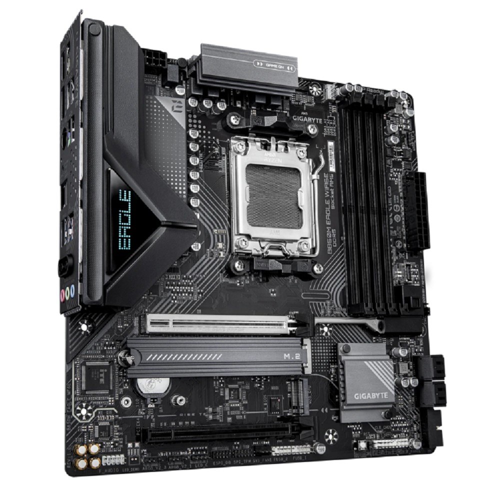 Фото Материнская плата Gigabyte B850M EAGLE WIFI6E Socket AM5 AMD B850 4xDDR5 mATX AC`97 8ch(7.1) 2.5Gg RAID+HDMI+DP
