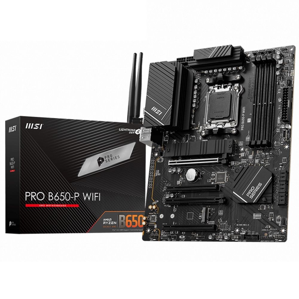Фото Материнская плата MSI MAG B650 TOMAHAWK WIFI, AM5, AMD B650, 4xDDR5, 6xSATA, 3xM.2, 1xPCI-E 4.0 x16, 1xPCI-E 4.0 x2, 1xHDMI, 1xDisplayPort, 1xUSB Type-C, 1x2.5Gb LAN, 2xUSB-A 2.0, 3xUSB-A 3.2 Gen 1, 3xUSB-A 3.2 Gen 2, 5x3.5 мм, 7.1, Standard-ATX