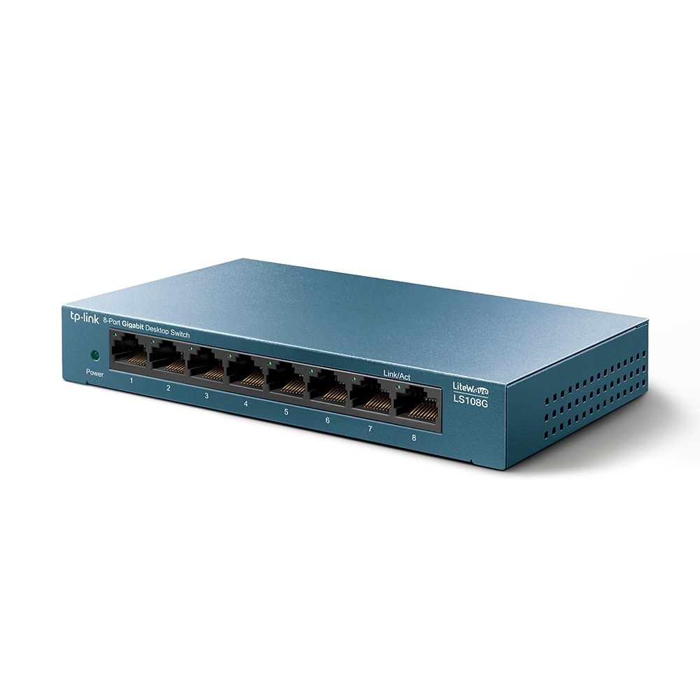 Фото Коммутатор TP-Link LS108G 8-портовый 10/100/1000 Мбит/с настольный коммутатор SMB